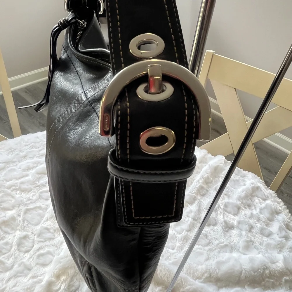 Coach, Black leather, Soho, Hobo/Slouchy Shoulder bag - Picture 3 of 12